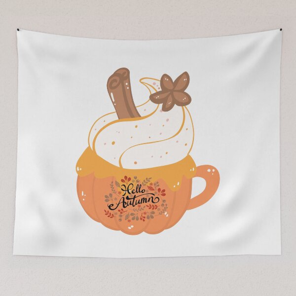 Item preview, Cozy Autumn Spice Latte Illustration designed and sold by AchraffPrint.