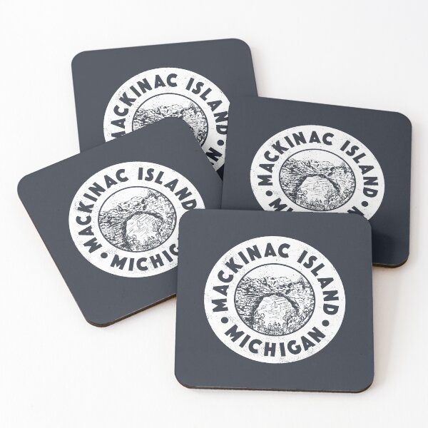 Item preview, Vintage Arch Rock Mackinac Island Circle Badge designed and sold by deadmansupplyco.