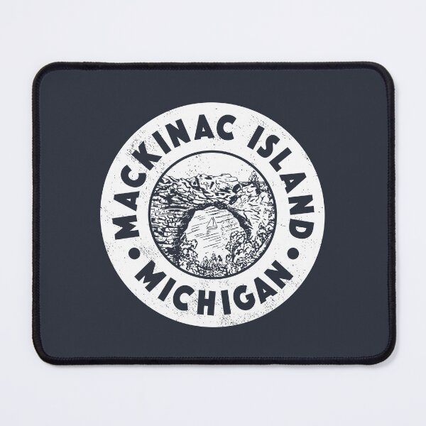 Item preview, Vintage Arch Rock Mackinac Island Circle Badge designed and sold by deadmansupplyco.