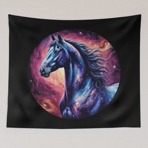 Item preview, Beautiful Colorful Cosmic Horse Portrait designed and sold by PeasyEasy.