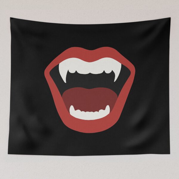 Item preview, Mouth - Vampire (Black) designed and sold by helengarvey.