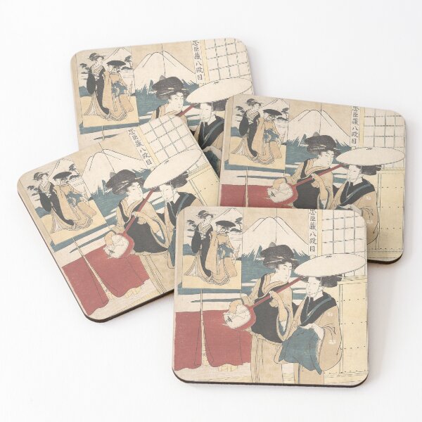 Item preview, Two Tori-oi by Kitagawa Utamaro designed and sold by AnimaliaStar.