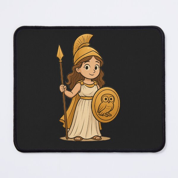 Item preview, Cute Cartoon Athena – Greek Mythology Character Art designed and sold by elgreko.