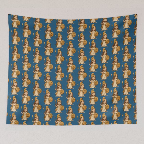 Item preview, Cute Cartoon Athena – Greek Mythology Character Art designed and sold by elgreko.
