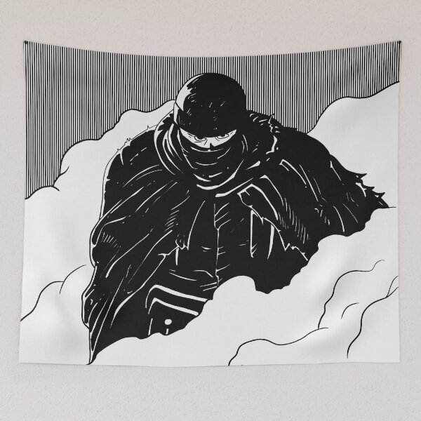 Item preview, Akira's Colonel: Cyberpunk Authority in Black and White - Cult Illustration designed and sold by Keltoi-art.