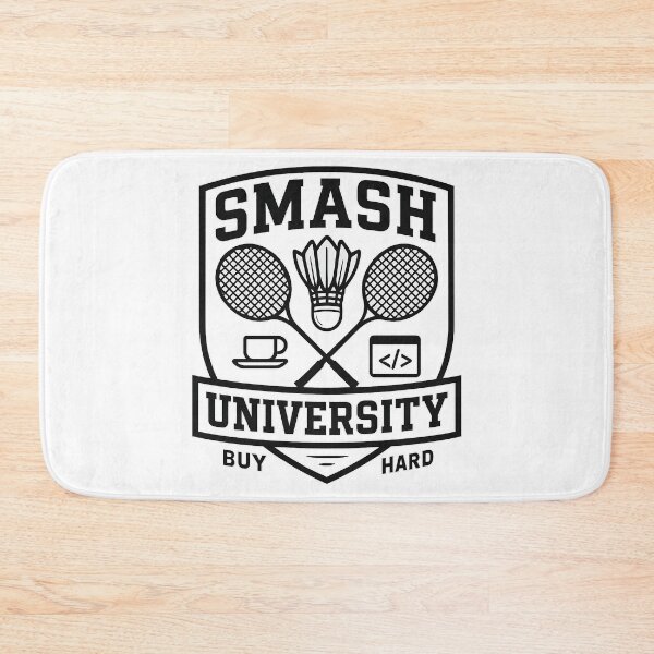 Item preview, Smash University – Full Crest Badminton Typography Logo designed and sold by techy-rrr.