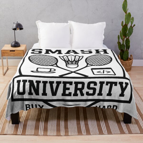 Item preview, Smash University – Full Crest Badminton Typography Logo designed and sold by techy-rrr.
