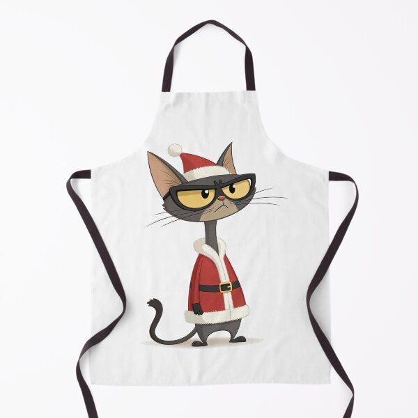 Item preview, Grumpy Santa Cat – Funny Christmas Cartoon by Vivo Studio Style designed and sold by VivoStudio.