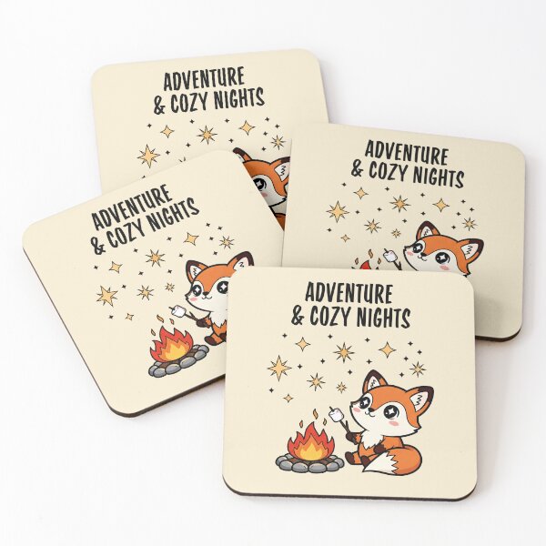 Item preview, Adventure & Cozy Nights – Cute Fox Camping Marshmallow Design designed and sold by Imaginationbeyond.