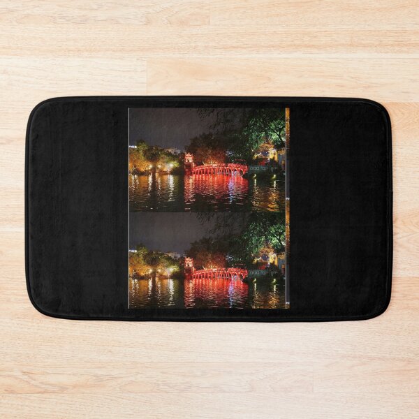 Item preview, Hanoi Old Bridge Quarter Night Scene designed and sold by FedericoPredov.