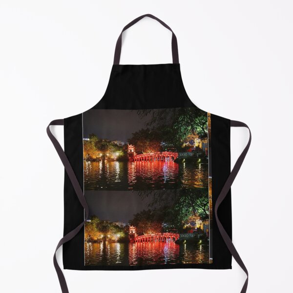 Item preview, Hanoi Old Bridge Quarter Night Scene designed and sold by FedericoPredov.