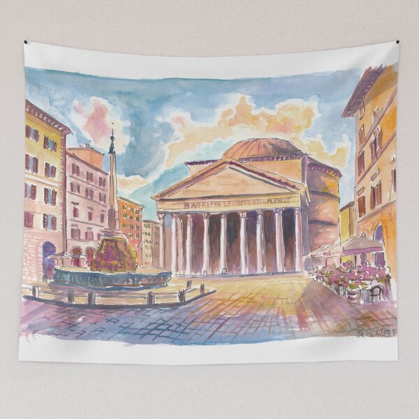 Item preview, Pantheon Sunlit Afternoon on Rome Piazza della Rotonda designed and sold by artshop77.