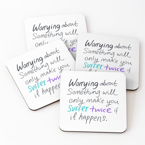 Item preview, Worrying about something will only make you suffer twice - self motivation  designed and sold by CapriCreatives.