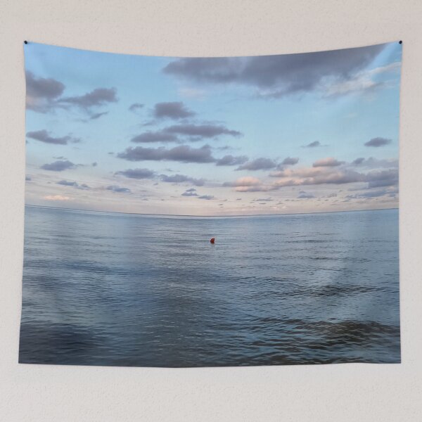 Item preview, Aegean Sea with cloud reflections and buoy designed and sold by TheArtofHeart.