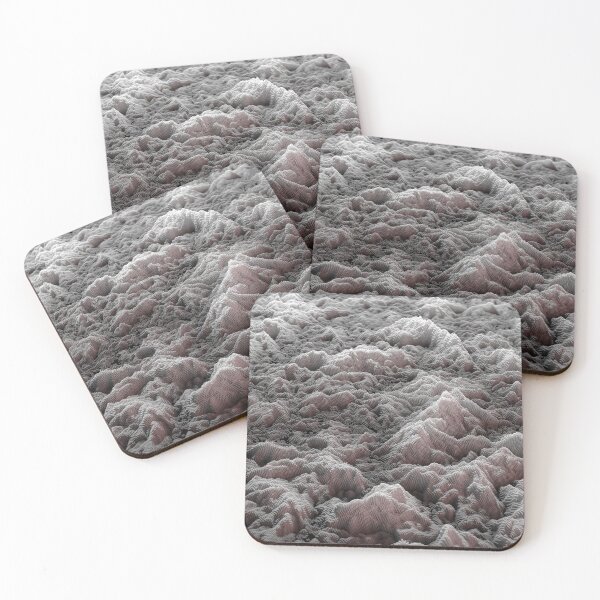 Item preview, Cubic Relief: Abstract Voxel 3D Landscape - Monochrome Texture designed and sold by Keltoi-art.