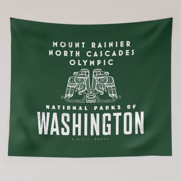 Item preview, Retro Washington National Parks designed and sold by deadmansupplyco.