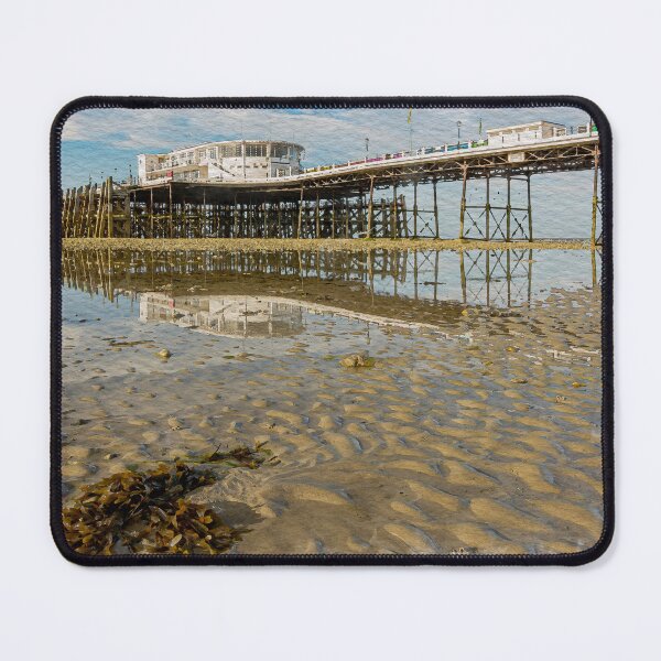Item preview, Worthing Pier & Beach at low tide. designed and sold by HazyApplePhoto.