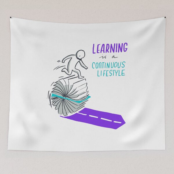 Item preview, Learning is a continuous lifestyle - self motivation  designed and sold by CapriCreatives.