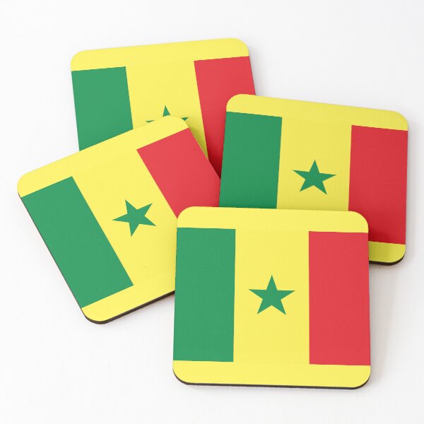 Item preview, Senegal Flag – Green Star of West African Harmony Design designed and sold by Dany05117671.