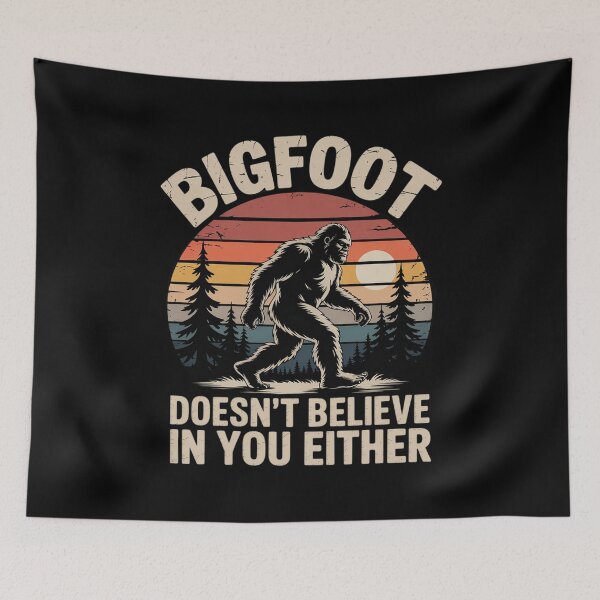 Item preview, Bigfoot Doesn't Believe In You Either Sasquatch  designed and sold by lilLilaBatArt.