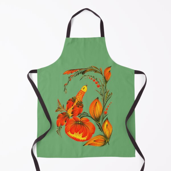 Item preview, Yellow orange bird in flowers, Petrykivka style, author's drawing Ukraine folk art designed and sold by Sunflower-7.