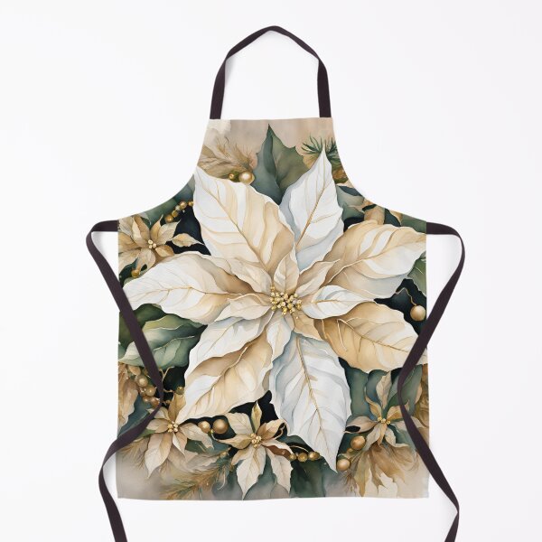 Item preview, Poisettia, Watercolor Florals Pattern Creamy Beige Star of Bethlehem,Christmas Poinsettia Romantic Elegant Pattern designed and sold by KolorellaS.