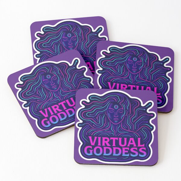 Item preview, Virtual Goddess – Cyber Psytrance Character Sticker designed and sold by |TRSSHOP|.