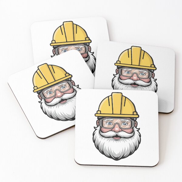 Item preview, Santa Claus Head with Safety Helmet - Health and Safety Design  designed and sold by PeteLawliiet.