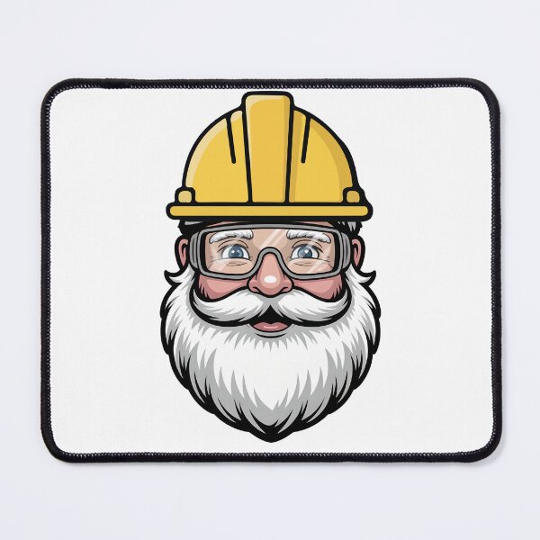 Item preview, Santa Claus Head with Safety Helmet - Health and Safety Design designed and sold by PeteLawliiet.