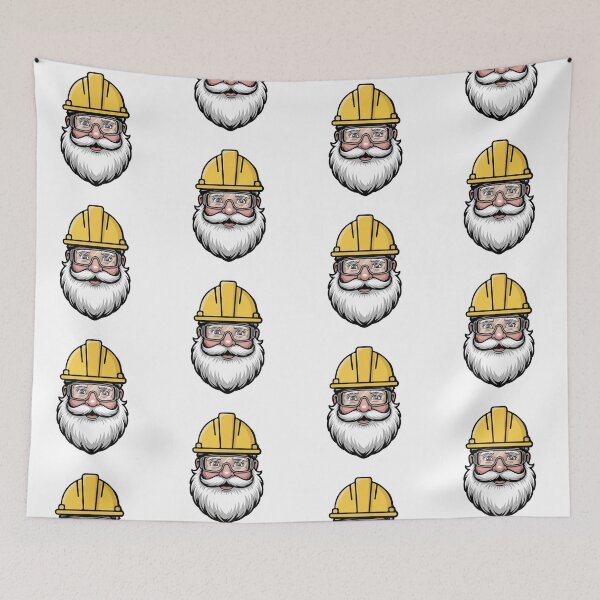 Item preview, Santa Claus Head with Safety Helmet - Health and Safety Design  designed and sold by PeteLawliiet.