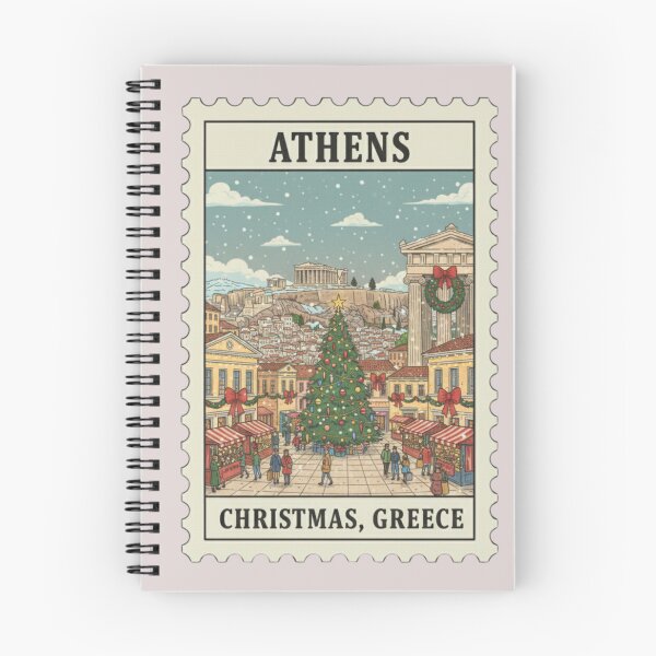 Item preview, Vintage Athens Greece Christmas Acropolis Stamp  designed and sold by allaboutstamps.