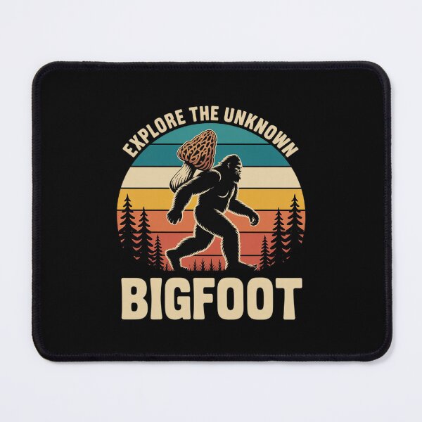 Item preview, Bigfoot Foraging Morels Sasquatch Mycology Morel Mushroom designed and sold by lilLilaBatArt.