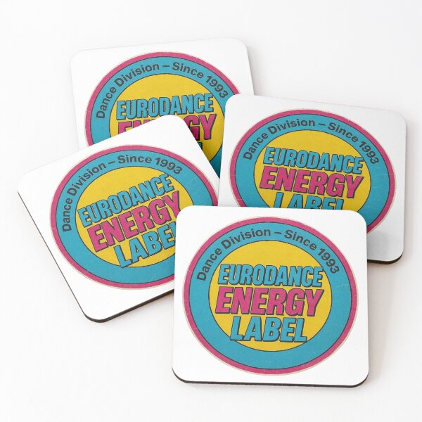 Item preview, Eurodance Energy Label – Retro Dance Division Sticker designed and sold by |TRSSHOP|.