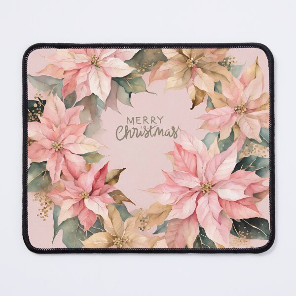 Item preview,   Advent Wreath, Poisettia, Poinsettia  Watercolor Florals Pattern  Green Pink Star of Bethlehem,Christmas  Romantic Elegant Pattern designed and sold by KolorellaS.