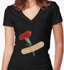 rose Women's Fitted V-Neck T-Shirt