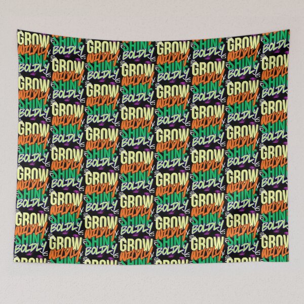 Item preview, Grow Wildly Shine Boldly - Vibrant Urban Graffiti Typography designed and sold by VibranPalette.