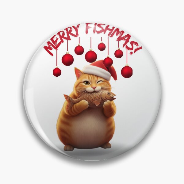 Item preview, Merry Fishmas Funny Christmas Cat designed and sold by CoolstoffStudio.