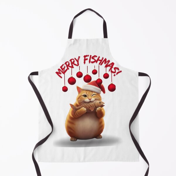 Item preview, Merry Fishmas Funny Christmas Cat designed and sold by CoolstoffStudio.