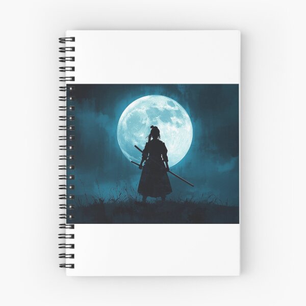 Item preview, Female samurai under blue moon designed and sold by OniBladeStudio.