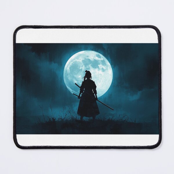 Item preview, Female samurai under blue moon designed and sold by OniBladeStudio.