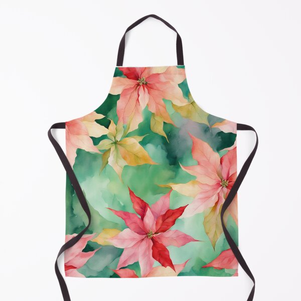 Item preview, Poisettia, Poinsettia Watercolor Florals Pattern Green Pink Star of Bethlehem,Christmas Romantic Elegant Pattern designed and sold by KolorellaS.