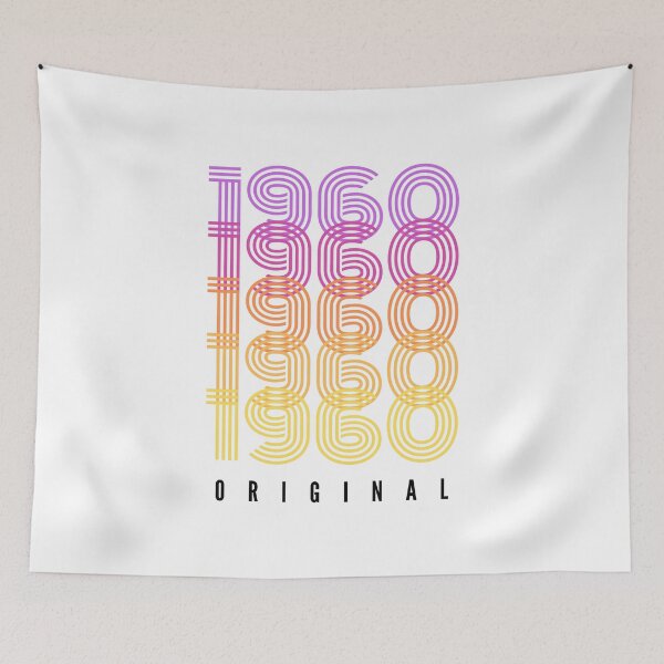 Aperçu de l'œuvre Original 1960 – Cadeau d'anniversaire pour les personnes nées en 1960 – Édition limitée classique 1960 créée et vendue par DesignByLeo.