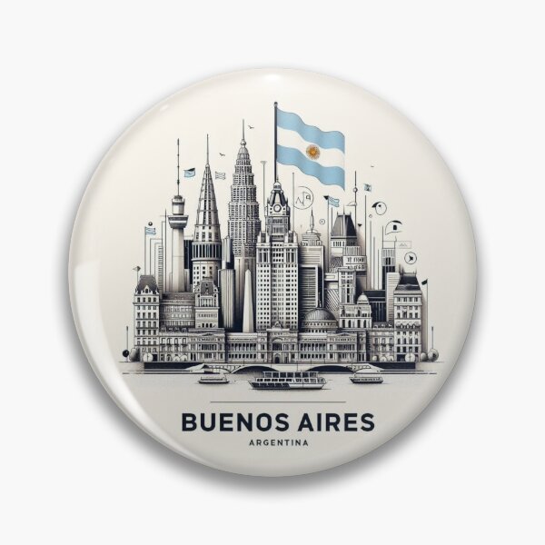 Aperçu de l'œuvre Résumé Buenos Aires, Argentine avec drapeau créée et vendue par Gaborai.