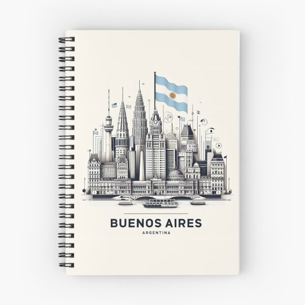 Item preview, Abstract Buenos Aires, Argentina with Flag designed and sold by Gaborai.