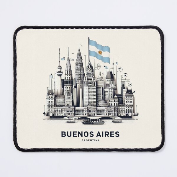 Item preview, Abstract Buenos Aires, Argentina with Flag designed and sold by Gaborai.