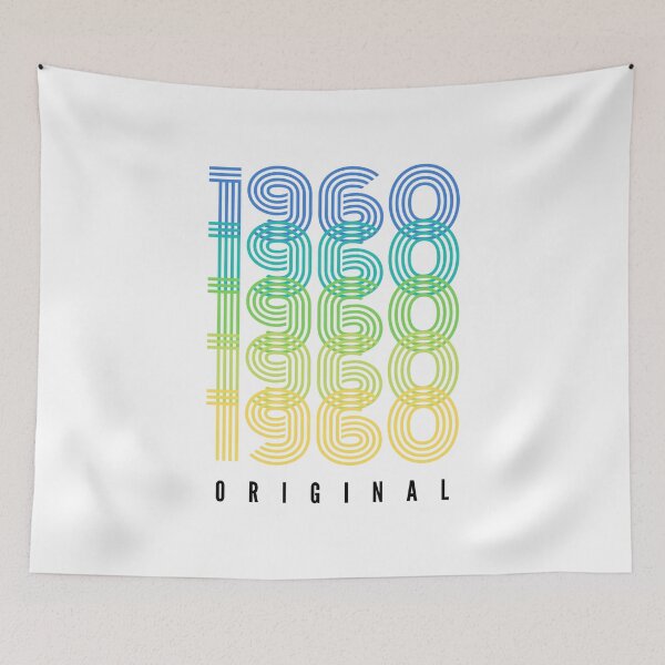 Aperçu de l'œuvre Original 1960 – Cadeau d'anniversaire pour les personnes nées en 1960 – Édition limitée classique 1960 créée et vendue par DesignByLeo.