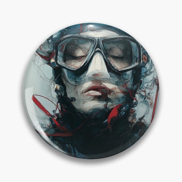 Item preview, Diver in Abstract Underwater Scene designed and sold by lautir.