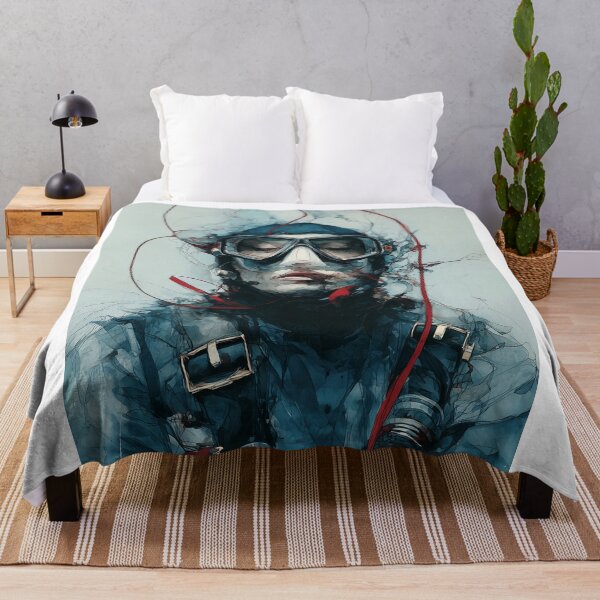 Item preview, Diver in Abstract Underwater Scene designed and sold by lautir.