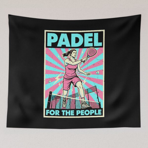 Item preview, Funny Padel Tennis For The People Vintage Propaganda Woman designed and sold by GrandeDuc.