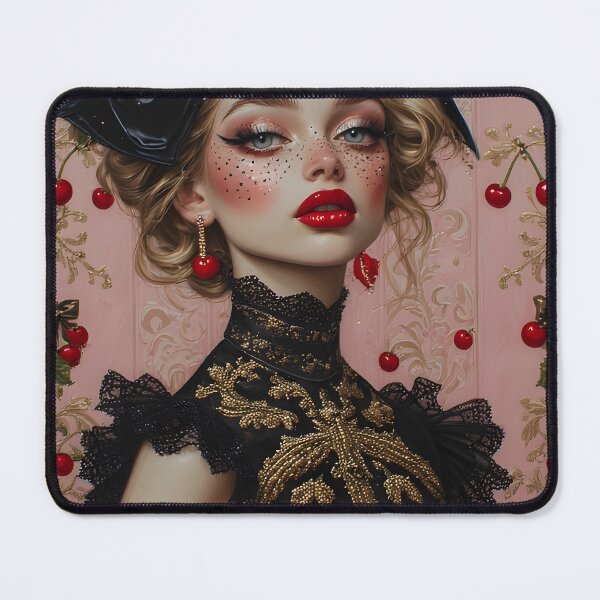 Artikelvorschau, Cherry Rococo Nutcracker Girl Portrait – Disco Ball Eyes entworfen und verkauft von SidekickMatt.